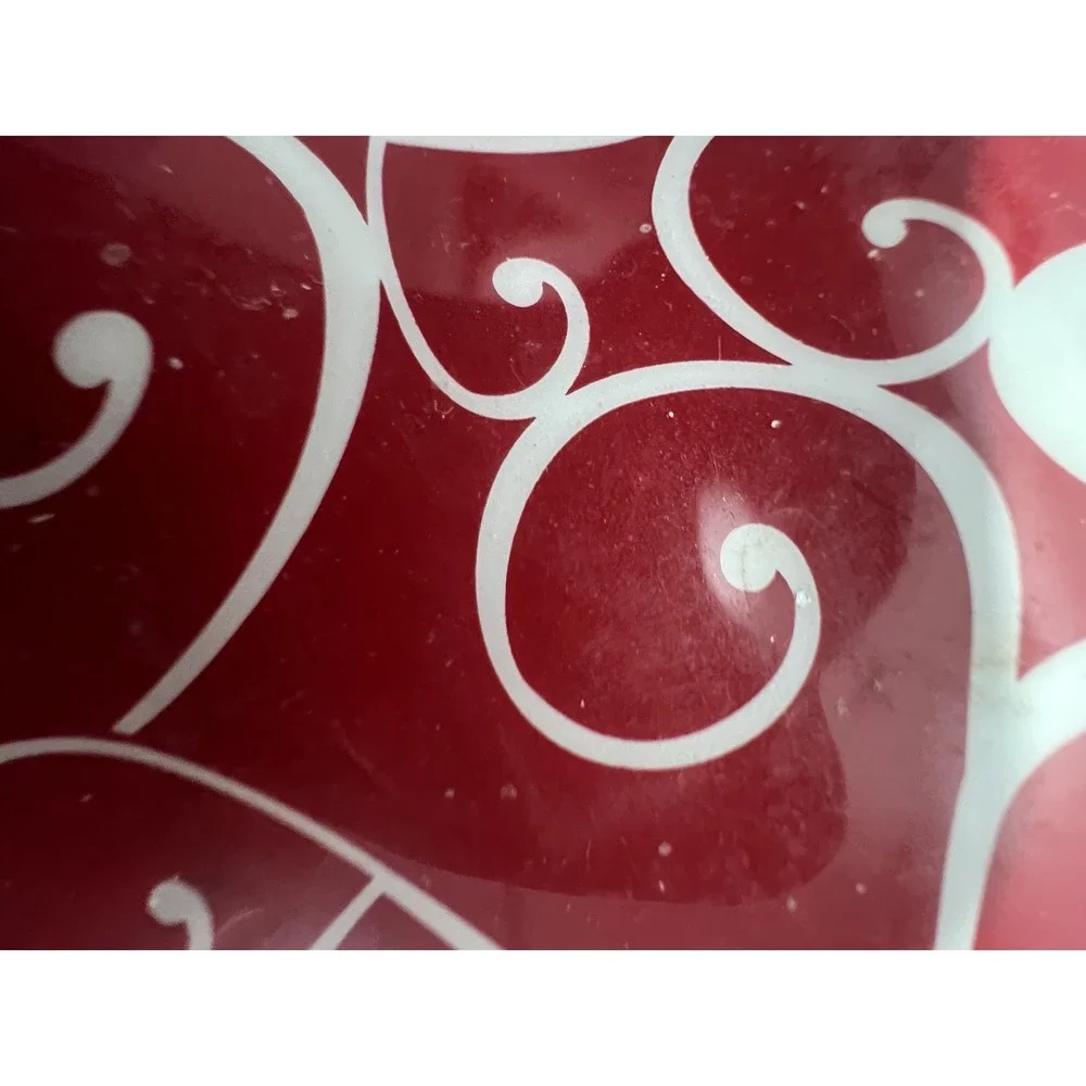 Red & White Heart Swirl‎ Cosmetic Bag Makeup Pouch Travel Toiletry Organizer